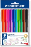 Caneta Esferográfica Triangular, Staedtler, 43235MPB10 TH, 10 Cores