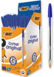 Caneta Esferográfica BIC Cristal Original Dura Mais, Azul, Ponta Média de 1.0mm, 835205, 50 unidades