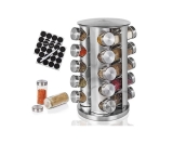 PORTA TEMPEROS CONDIMENTOS REDONDO INOX 20 POTES (Inox)