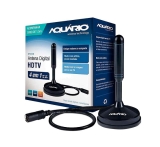 Aquario DTV-100 – Antena Interna TV Digital HDTV Cabo com Conector F Macho, Preto