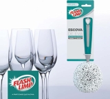 Escova EVA para lavar Taças e Copos Baixos,ESP6224, Flash Limp