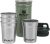 Conjunto de copos de shot de aventura Stanley, 4 copos de aço inoxidável com estojo de transporte de metal resistente, presentes de acampamento