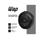 Aspirador de Pó Robô WAP ROBOT W90 Automático 3 em 1 Varre Aspira Passa Pano MOP para Limpeza 30W Bateria Recarregável Bivolt, Cor: Preto