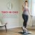 Sunny Health & Fitness Mini Stepper para Exercício de Baixo Impacto Escada Equipamento Cardio com Faixas de Resistência, Monitor Digital, Passo de Movimento de Torção Opcional