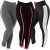 Kit 3 Calças Leggings Diversas Suplex – bicolor preta branca/kaya preta rosa/listras cinza