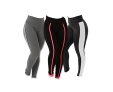 Kit 3 Calças Leggings Diversas Suplex – bicolor preta branca/kaya preta rosa/listras cinza