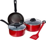 Conjunto de Panelas, Garlic, Vermelho, Pacote de 4, Brinox