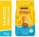 Ração Friskies para Gatos Filhotes Sabor Frango Leite e Cenoura – 1kg Purina para Todas de raça Todas as fases – Sabor Frango