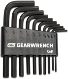 GEARWRENCH Conjunto de chaves sextavadas SAE de braço curto, 10 peças – 83500