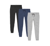 Kit 3 Calças Moletom Masculina Jogger Slim Básica Novastreet