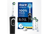 Oral-B Escova Elétrica Oral B Vitality 100+ Refis 3 Unidades, Preto