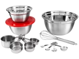 Conjunto de Tigelas com Medidor Inox Brinox – Preparo Top Pratic 13 Peças