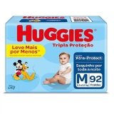 Fralda Huggies Tripla Proteção M – 92 Fraldas