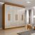 Guarda-Roupa Casal Malibu 6 PT Imbuia e Off White – Rufato