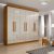 Guarda-Roupa Casal Malibu 6 PT Imbuia e Off White – Rufato