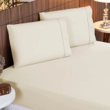 Jogo Lençol Percal 400 Fios Ponto Palito Cama Queen 3pçs