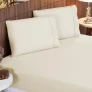 Jogo Lençol Percal 400 Fios Ponto Palito Cama Queen 3pçs