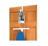 Whitmor Organizador de ferro e tábua de passar roupa para passar roupa, Branco
