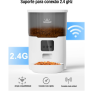 Alimentador Automático para Gatos WiFi – 4L Dispensador de Alimentos Secos para Gatos e Cães 10 Refeições por Dia Alimentador Inteligente para Animais de Estimação