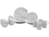 Aparelho de Jantar 16 Peças Schmidt Porcelana – Redondo Mármore