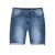 Bermuda Jeans Moletom Masculina Slim Com Barra Dobrada