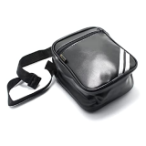 Bag Bolsa Lateral Com Alça Regulável Unissex T-12 Cor: Preto-Listrada