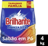 Lava-Roupas em Pó Roupas Brancas e Coloridas Limpeza Total Pacote 4kg Tamanho Família