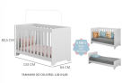 Berço 3 em 1 para Colchão 60 x 130 cm Multimóveis Branco