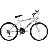 Bicicleta de Passeio Ultra Bikes Esporte Aro 24 Reforçada Freio V-Brake – 18 Marchas Branco