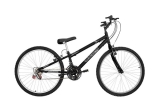 Bicicleta de Passeio Ultra Bikes Esporte Rebaixada Aro 26 Reforçada Freio V-Brake – 18 Marchas Preto Fosco