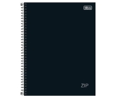 Caderno Espiral Capa Dura Universitário 10 Matérias Zip Preto 160 Folhas, Tilibra, 305421
