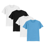 Kit 4 Camiseta Masculina Lisa Algodão Básica