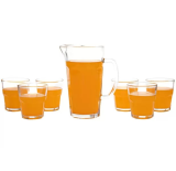 Conjunto de Jarra 1L e Copos 300ml de Vidro Haus – Pavillion 7 Peças