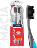 COLGATE Escova Dental Colgate 360º Preto Pacote Com 2 Unidades