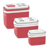 Combo Caixa Térmica Tropical 32L/12L/5L, Soprano, 0700, Vermelha, Grande