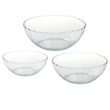 Conjunto de Tigelas Vidro Redonda 3 Peças Marinex – Bella