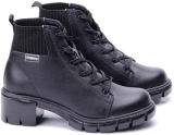 Bota Feminina Moleca Coturno Elástico Preto