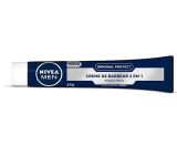 NIVEA Creme De Barbear 2 Em 1 Men Original Protect 65G, Branco