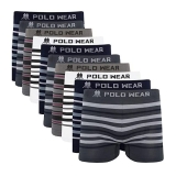 Kit 10 Cuecas Boxer Polo Wear Listrada Sortida