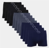 Kit Cuecas Boxer RP Basic Com 12 Peças