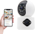 Camera de Segurança WiFi para Casa, Camera Inteligente Sem Fio para Interior, Baba Eletronica com Camera, Visão Noturna Infravermelha, Chamada de Voz Bidirecional, Camera Dupla Sem Ângulos Cegos