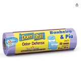 Saco para lixo Dover-Roll Odor Defense, Banheiro & Pia, Lilás, Pure Fresh, rolo com 50 sacos, 510022028