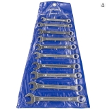 Eda 3WQ Chaves Combinadas na Bolsa Eda, Jogo 10 Peças, Prateado