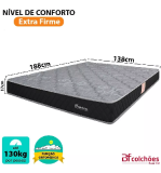 Colchão Casal Espuma D45 Extra Firme Ortopédico 138x188cm BF Colchões