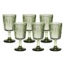 Conjunto de Taças 320ml Água Leaves Verde 6 peças Bon Gourmet – Rojemac
