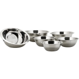 Conjunto de Tigelas 5 Peças Inox + Escorredor de Arroz – La Cuisine
