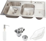 Cuba para Cozinha Nukini com Acessórios e Lixeira Embutida