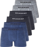 Kit 6 Cuecas Boxer Microfibra sem Costura Detalhada, Duomo, Masculino