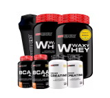 Kit 2x Whey Protein + 2x Bcaa + 2x Creatina + Coqueteleira