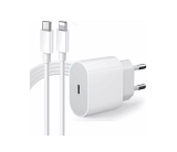 Cabo + Fonte Compatível iPhone SE X Xr 11 12 13pro Usb-c 20w